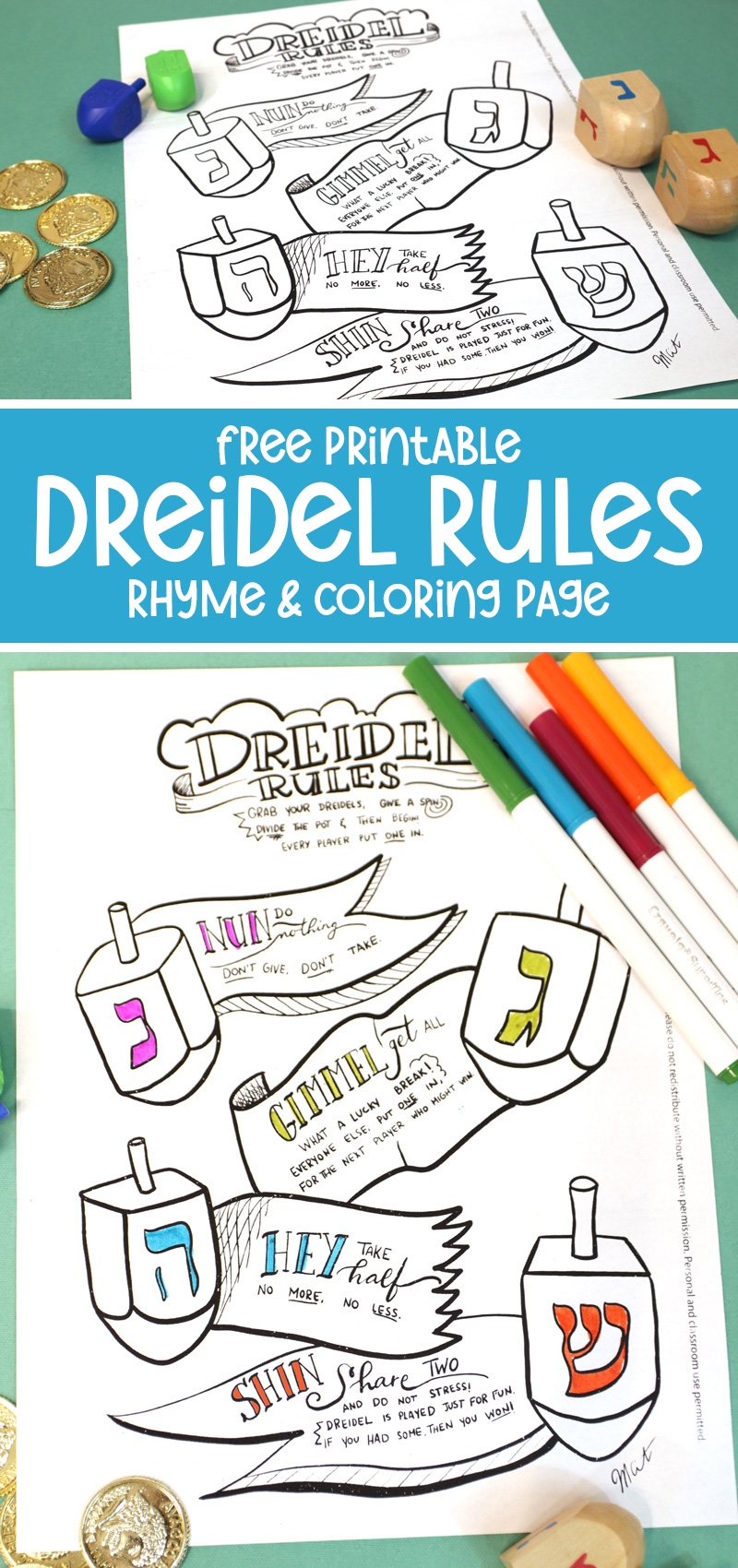 Dreidel Rules Printable How To Play Dreidel