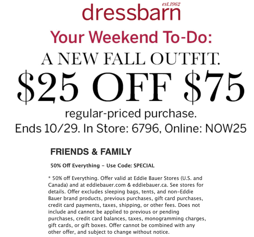 Dress Barn Coupons To Use In Store 2025