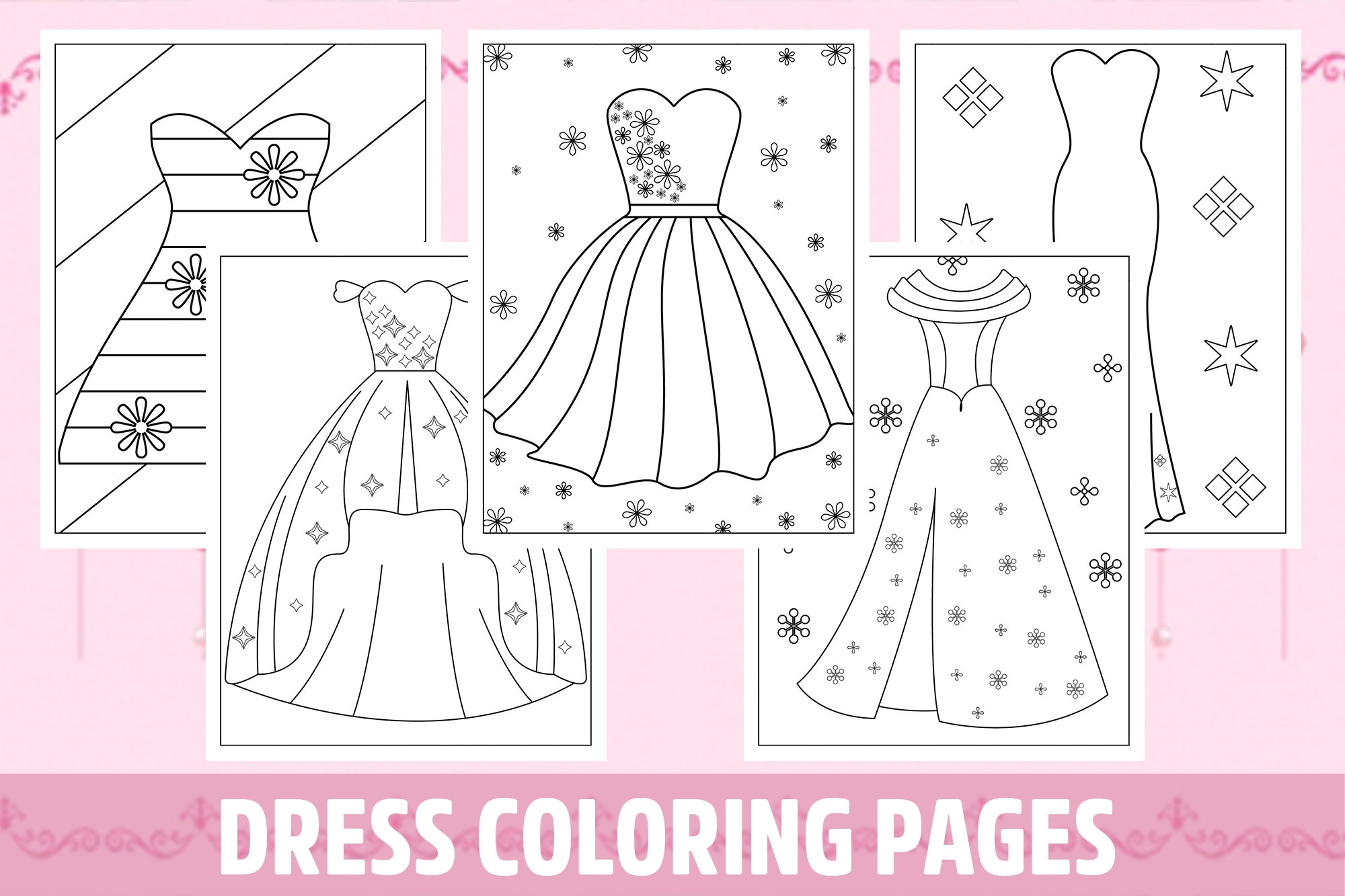 printable dress coloring pages