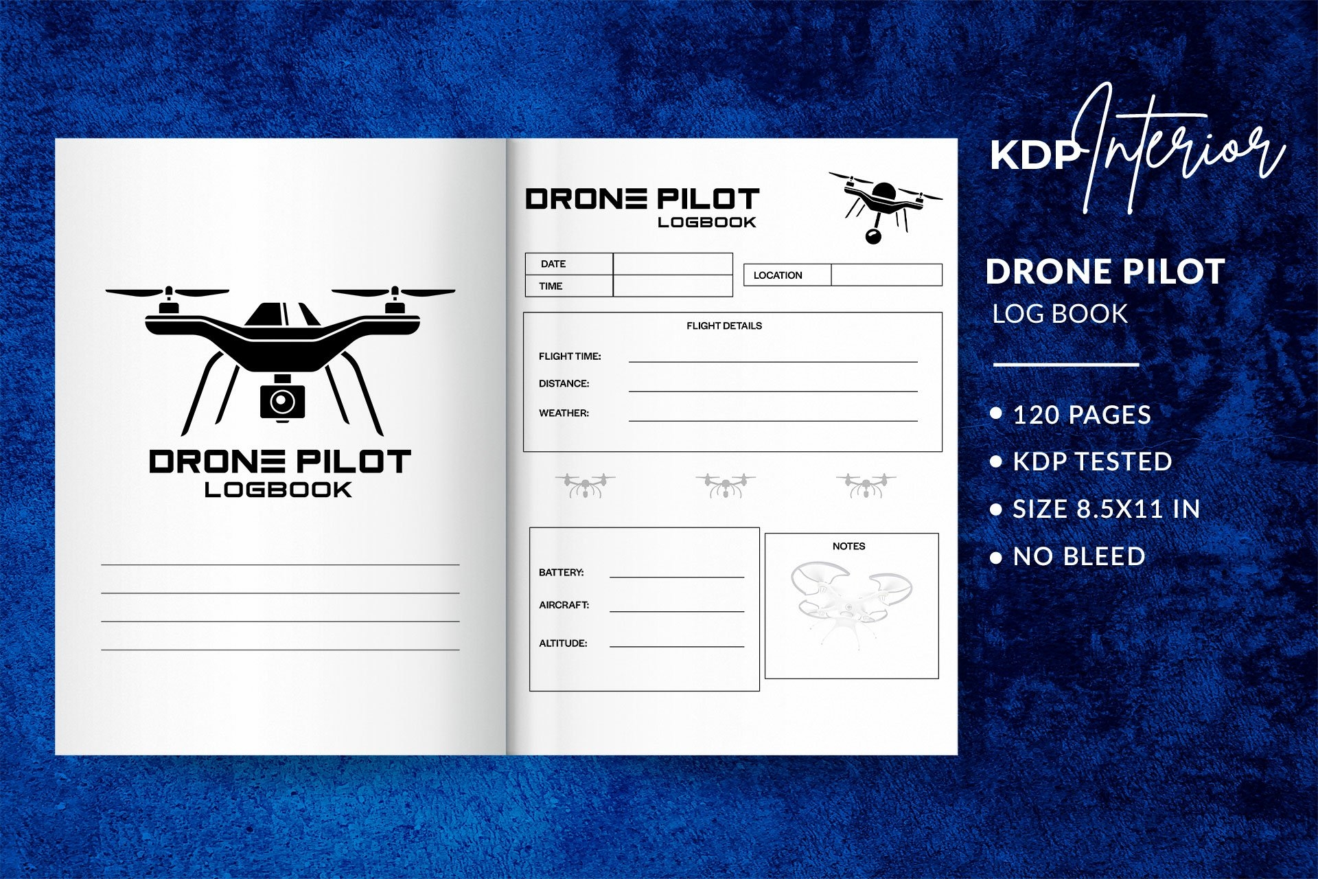 Drone Pilot Logbook KDP Interior Design Template