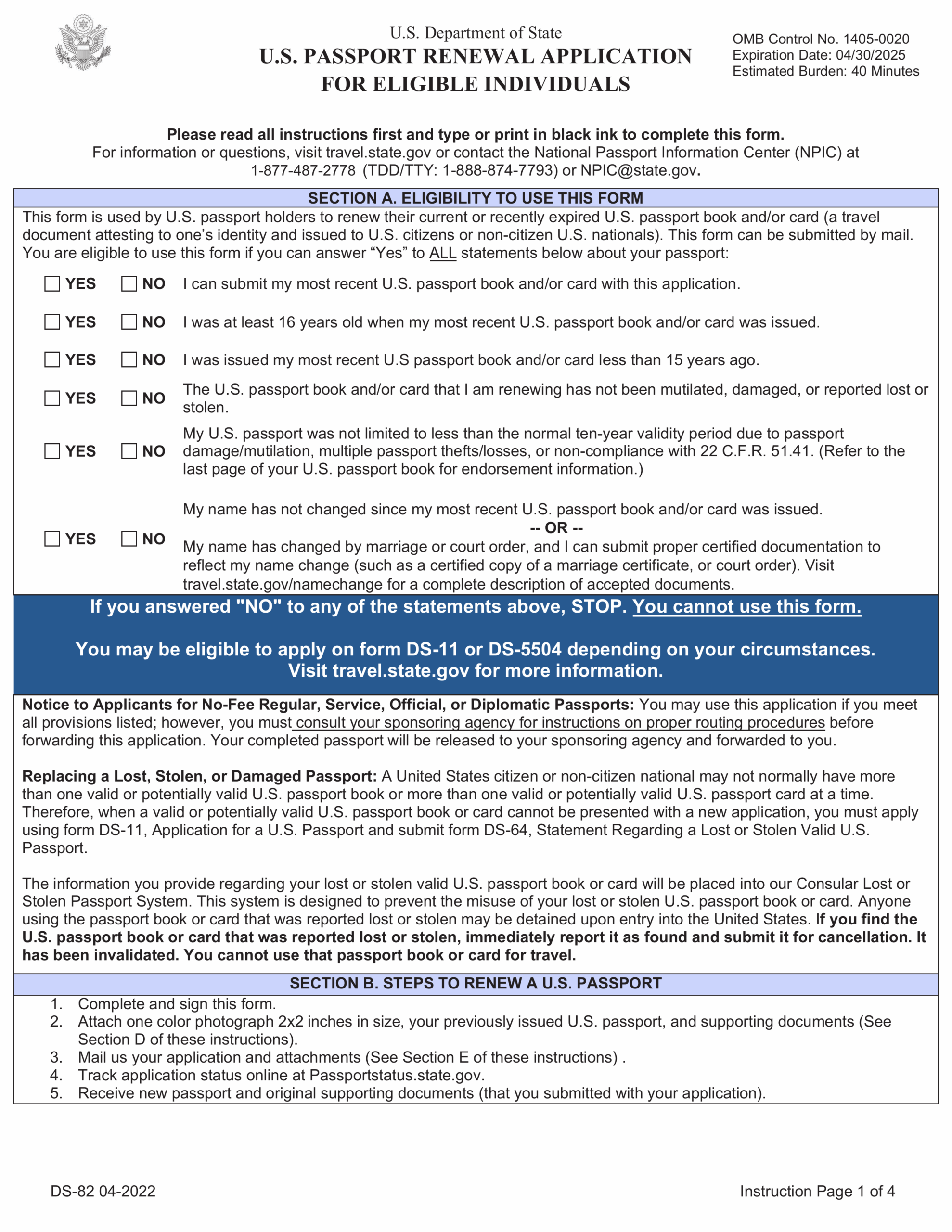 passport renewal form printable