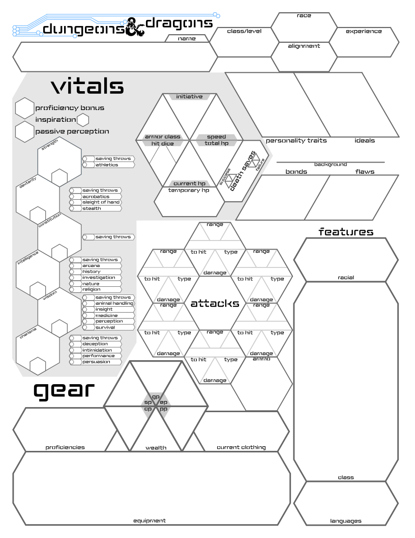 Du0026D Compendium Character Sheets