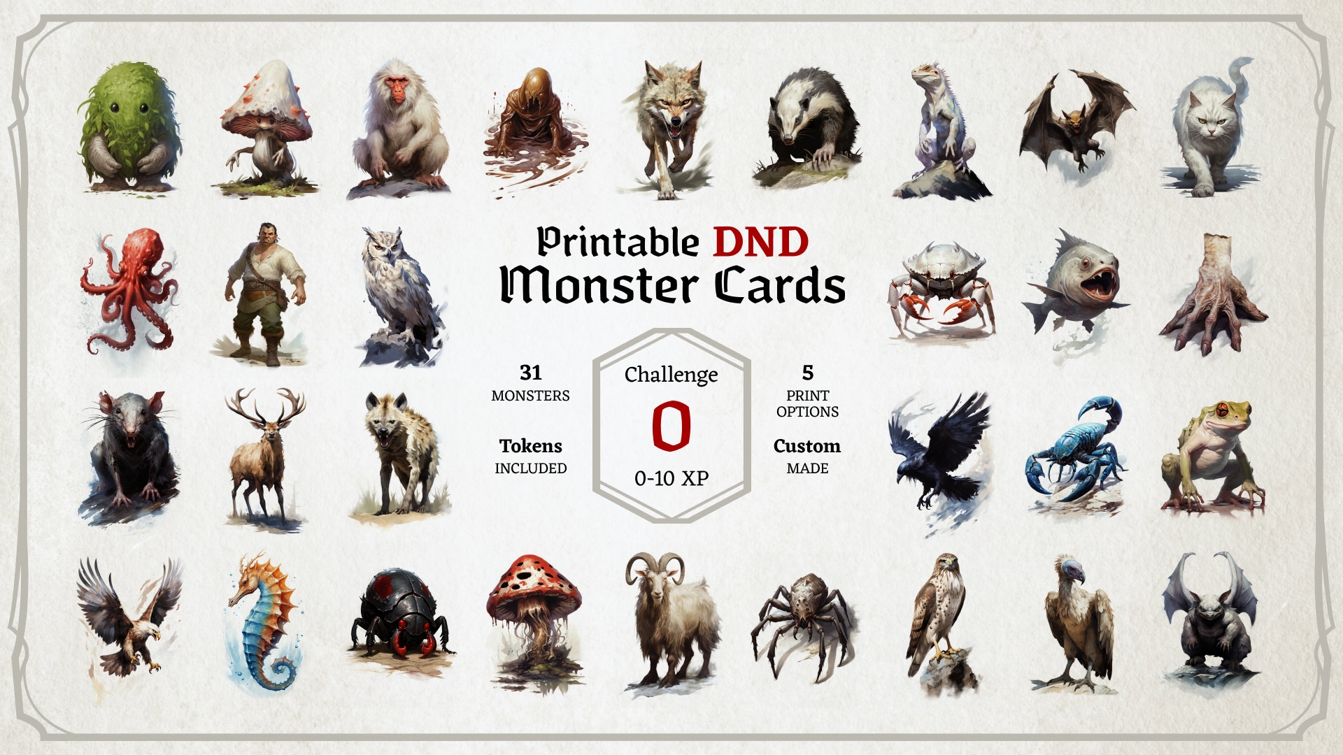 d d 5e monster tokens printable