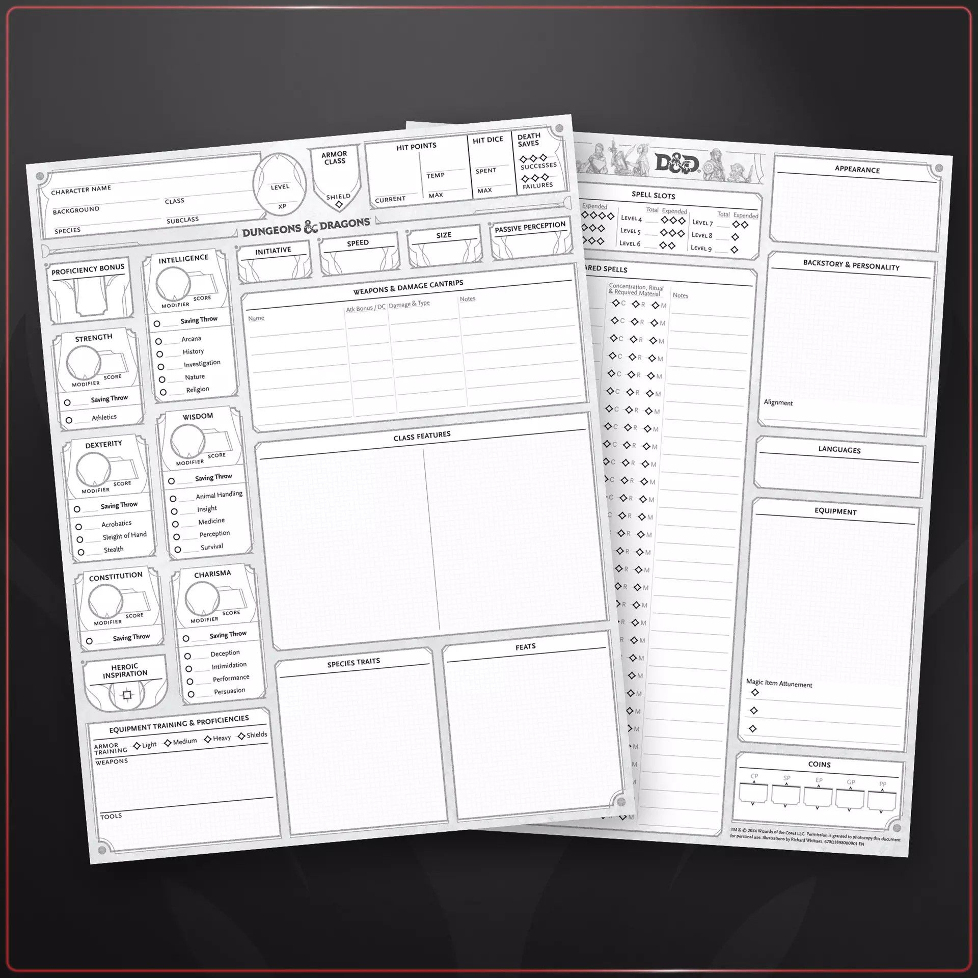 Dungeons U0026 Dragons 2024 Character Sheets