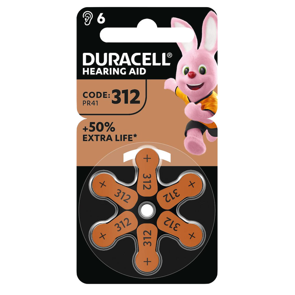 Duracell Hearing Aid Batteries Size 312
