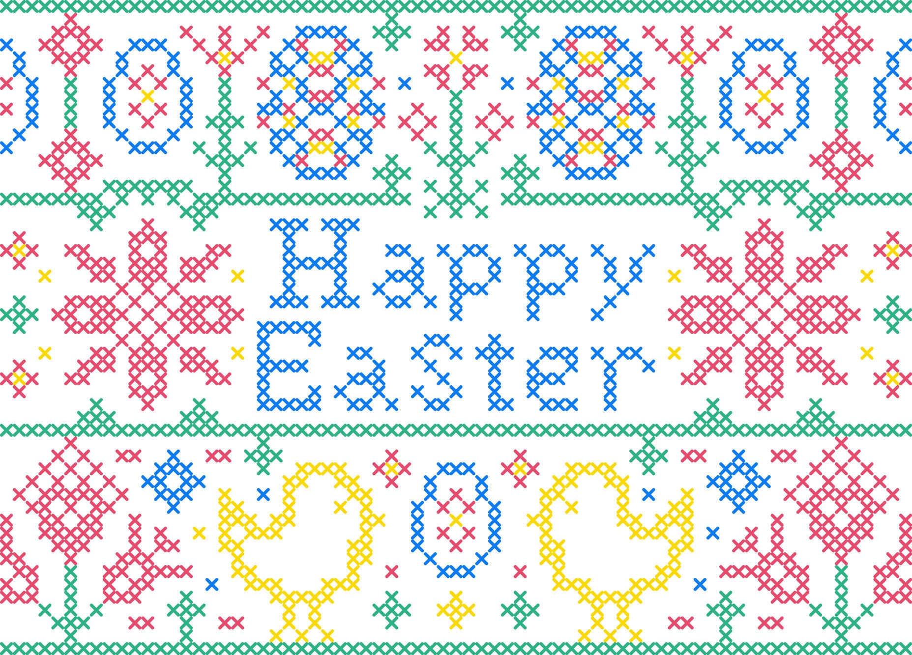 free printable easter cross stitch patterns