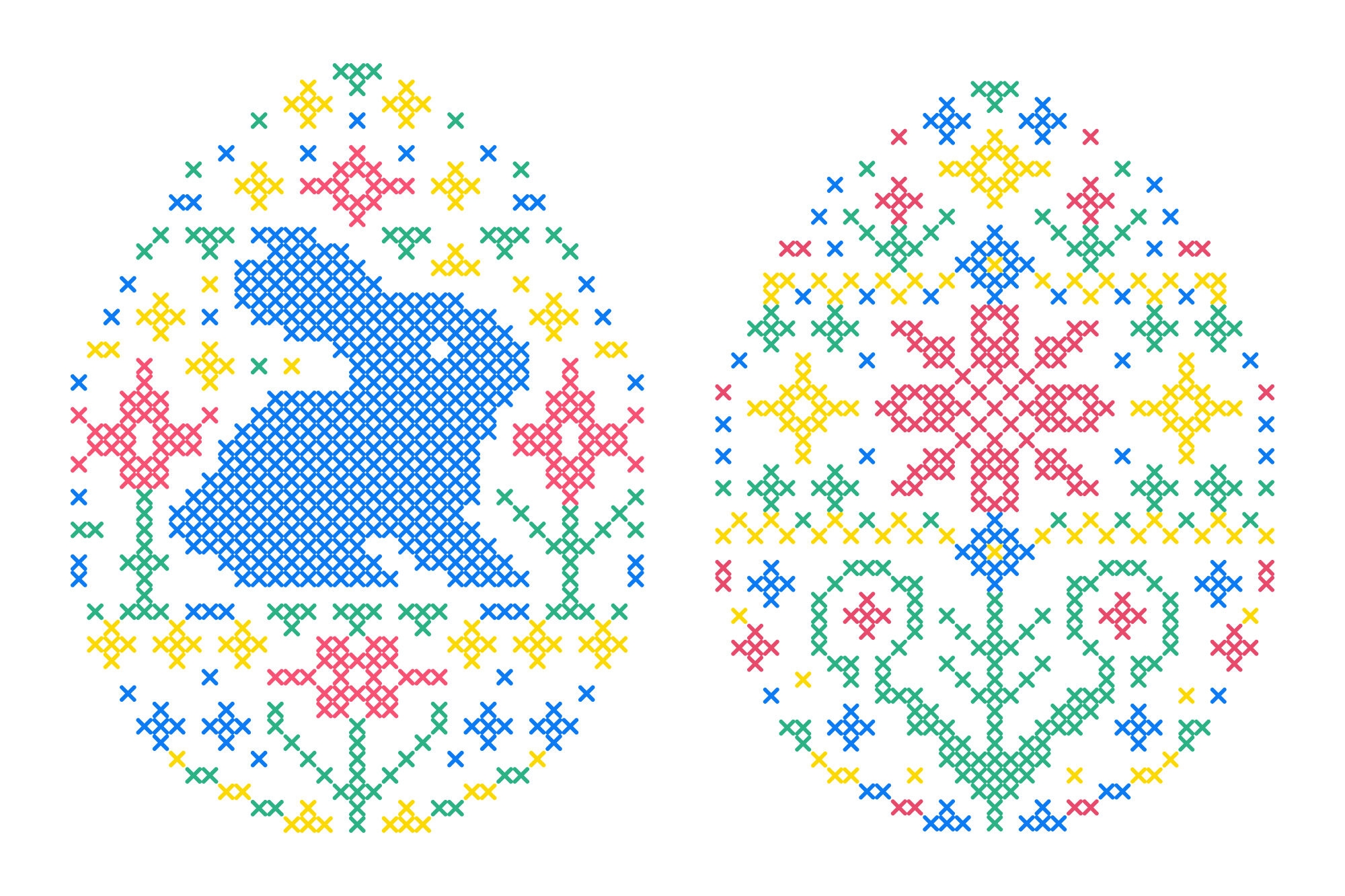 Easter Cross Stitch By WarmJuly TheHungryJPEG