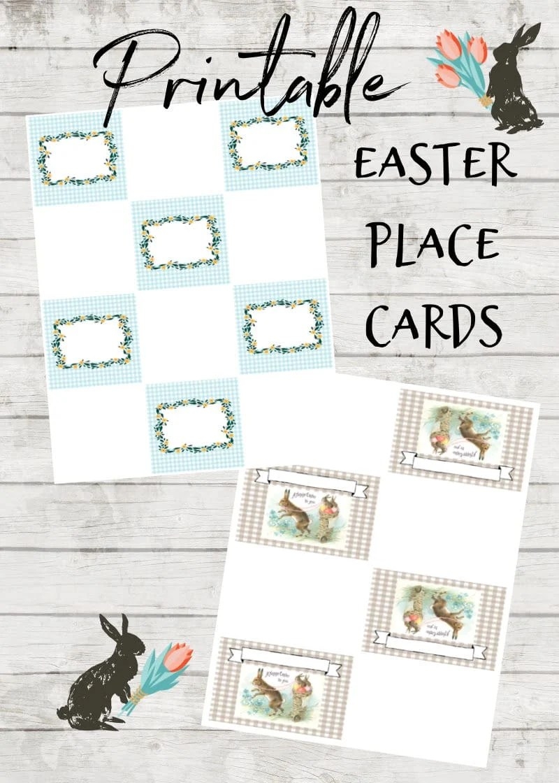 free printable easter place cards