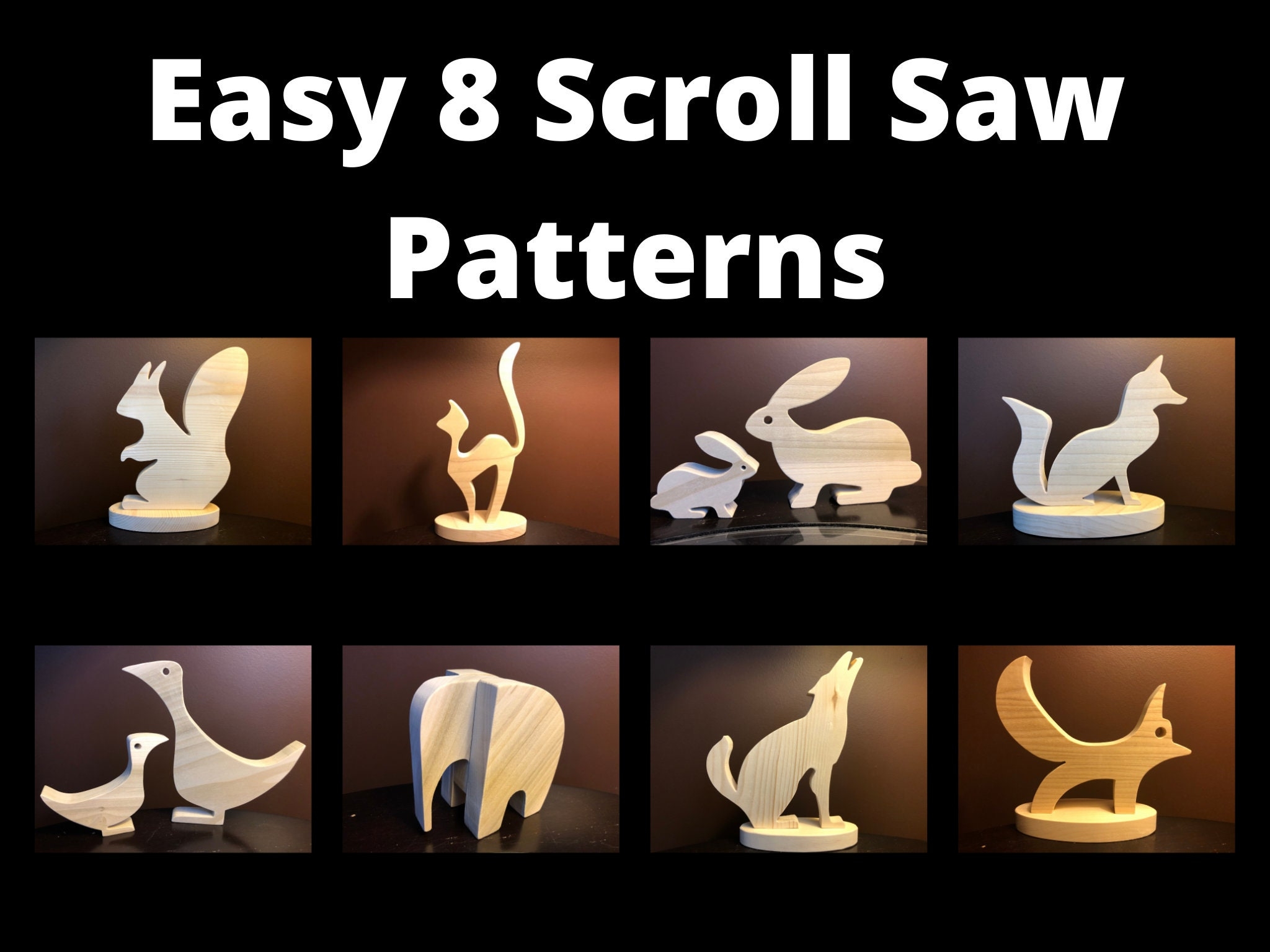 Easy 8 Scroll Saw Patterns Etsy