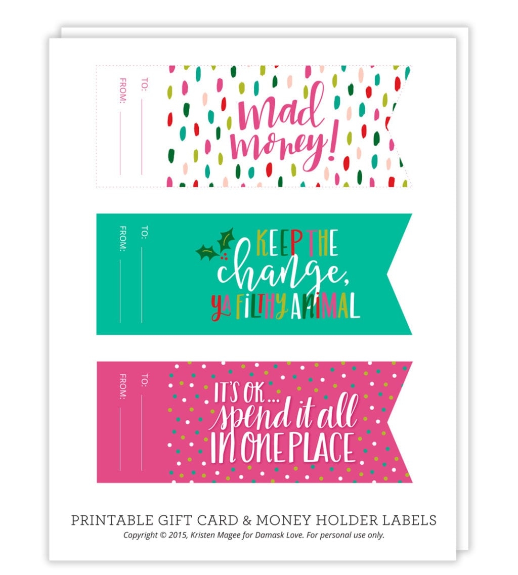 Easy Gift Card Holder Free Printables Damask Love