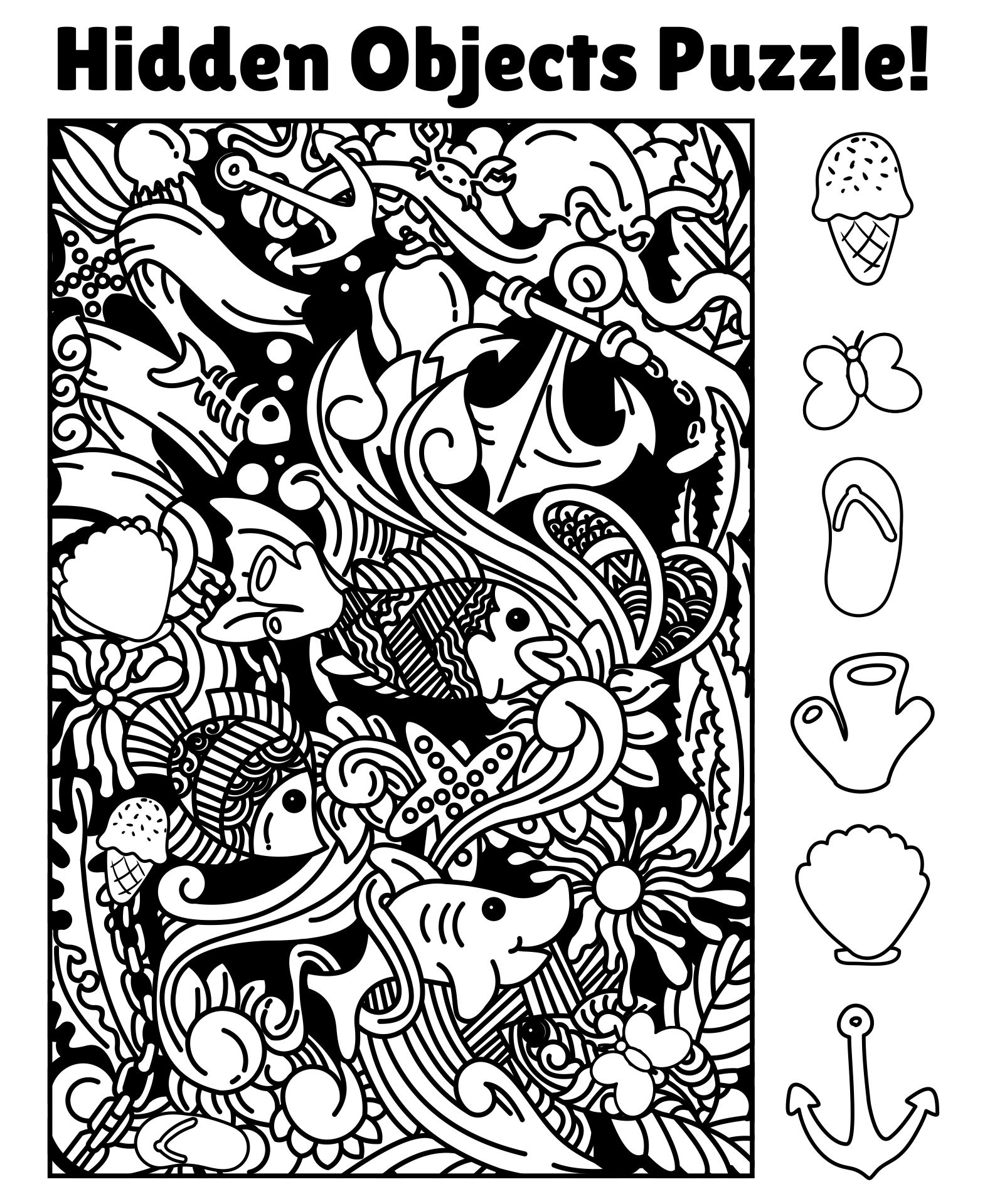 Easy Hidden Pictures Highlights 10 Free PDF Printables Printablee