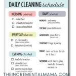 Easy Printable Cleaning Schedule For Working Moms
