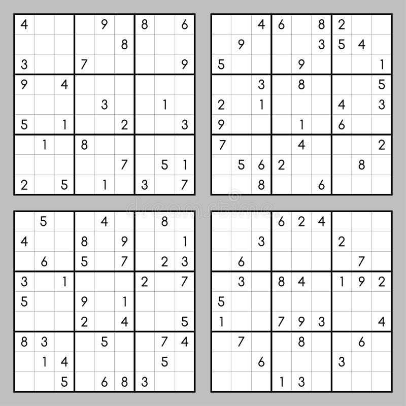 Easy Sudoku Stock Illustrations 1 367 Easy Sudoku Stock 