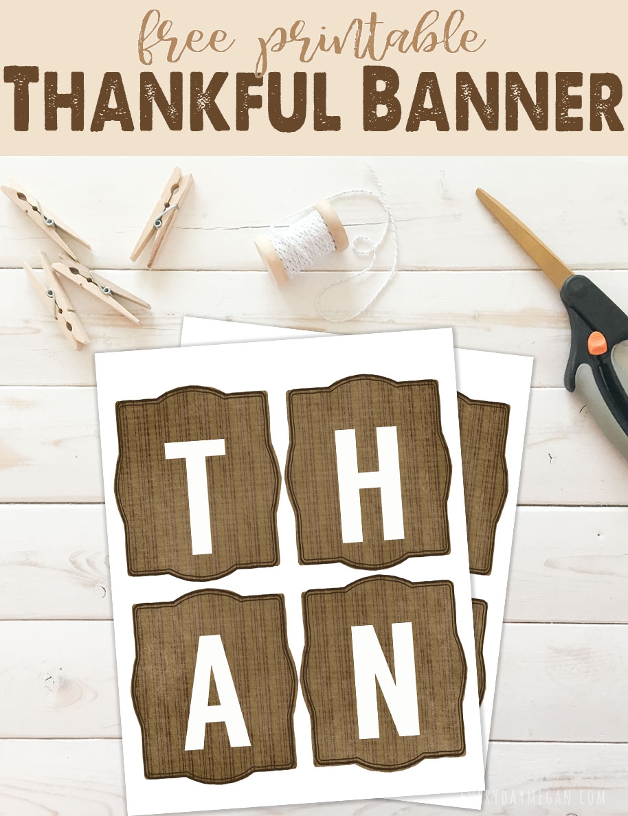 free printable banners for thanksgiving