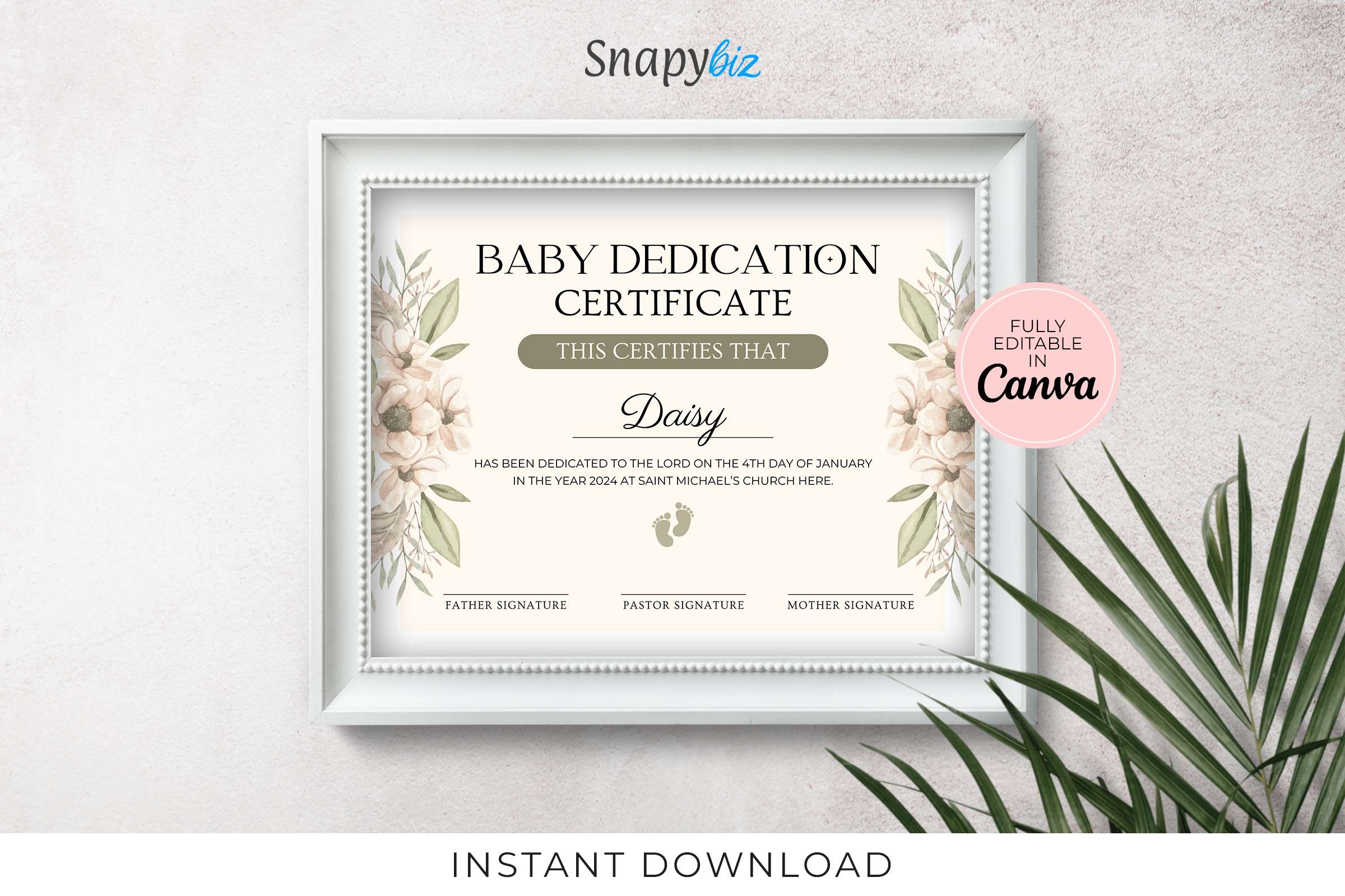 free printable baby dedication certificates