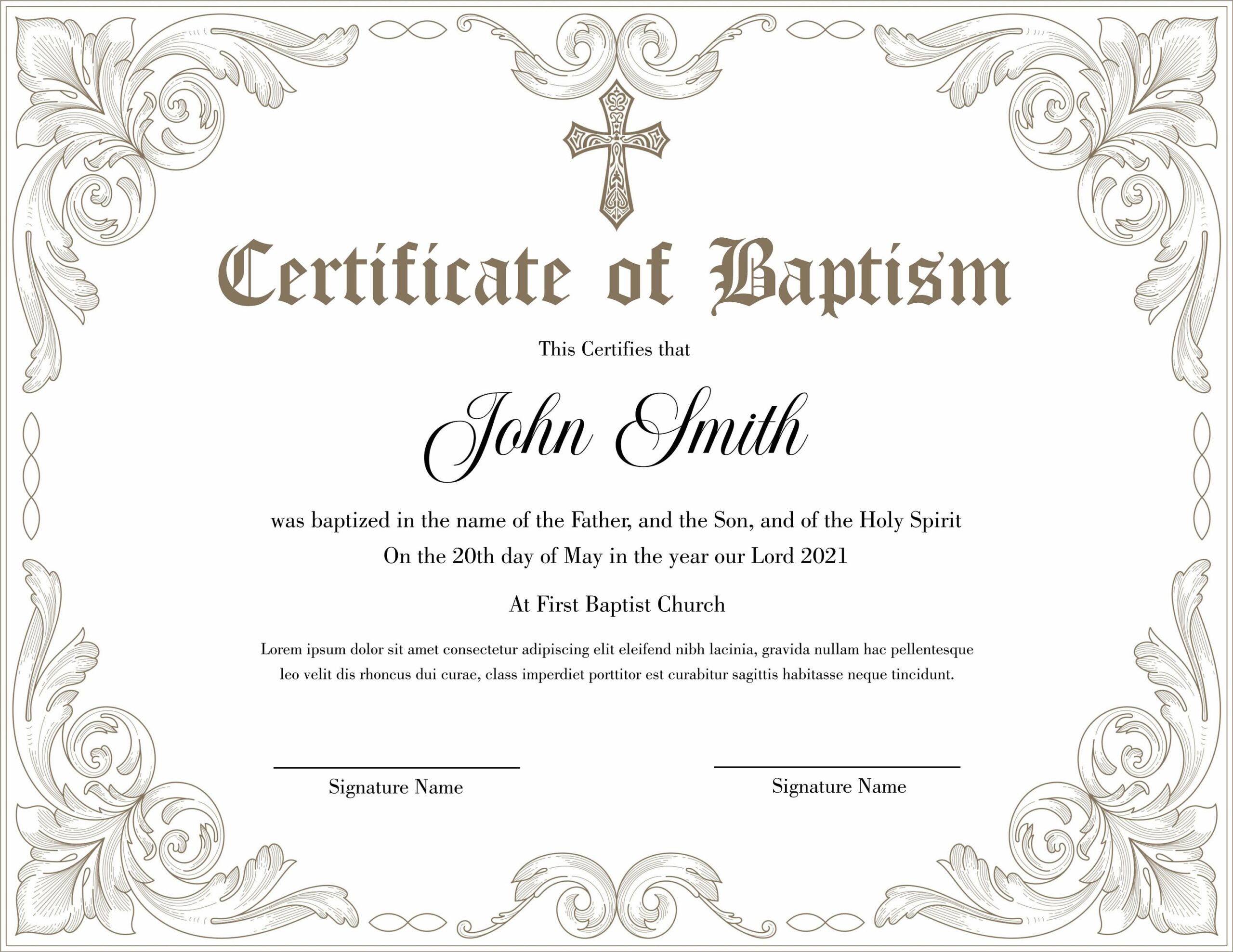 free printable baptism certificates