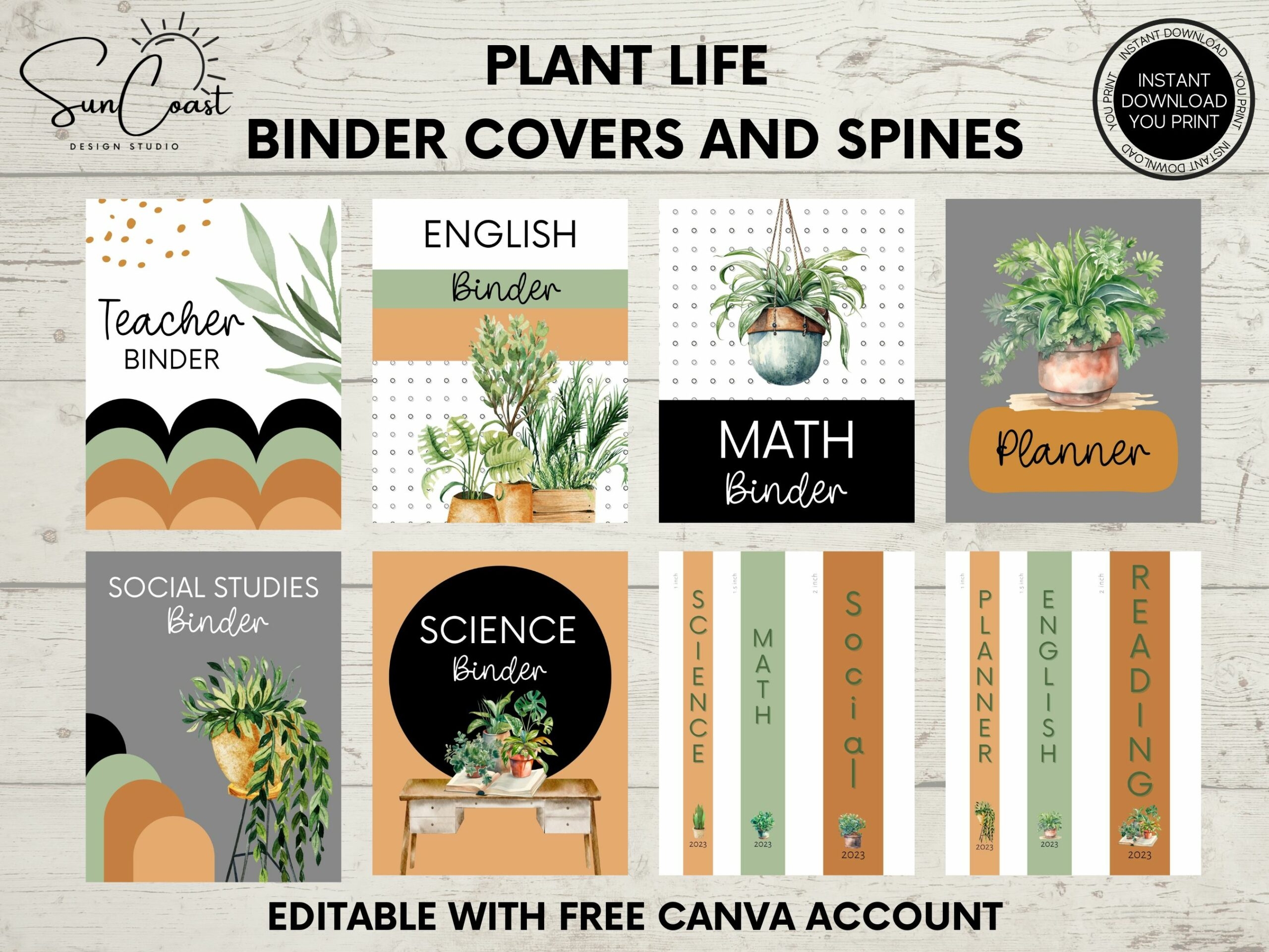 EDITABLE Binder Covers U0026 Spines Printable Binder Covers 