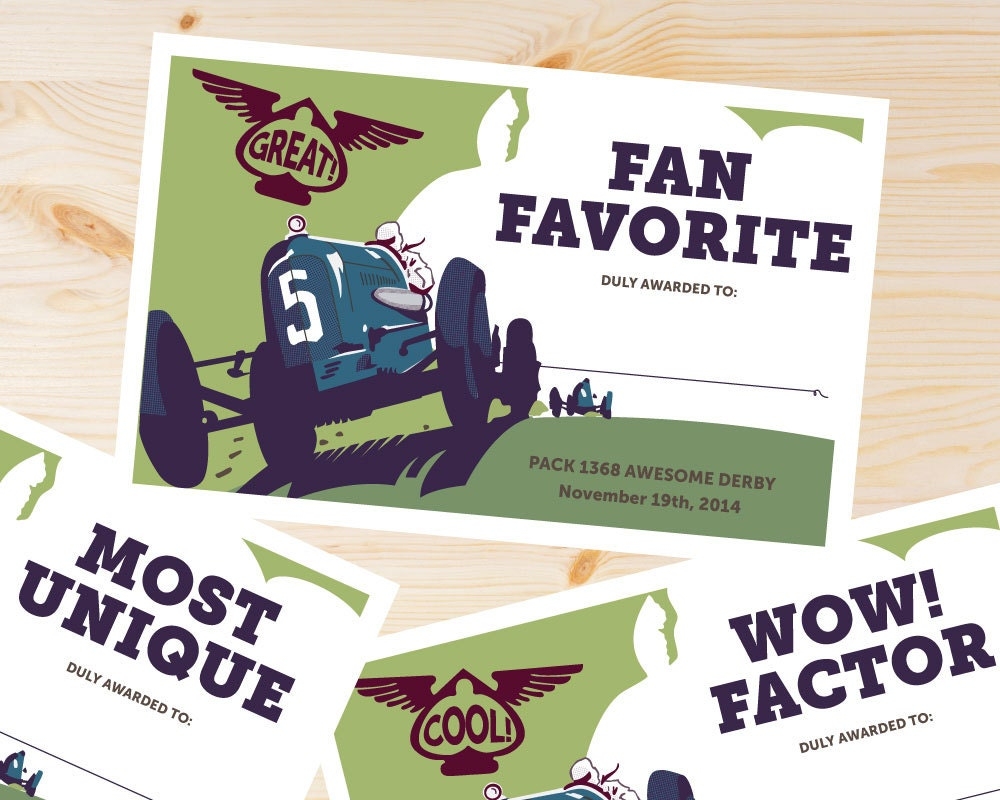 pinewood derby awards printable