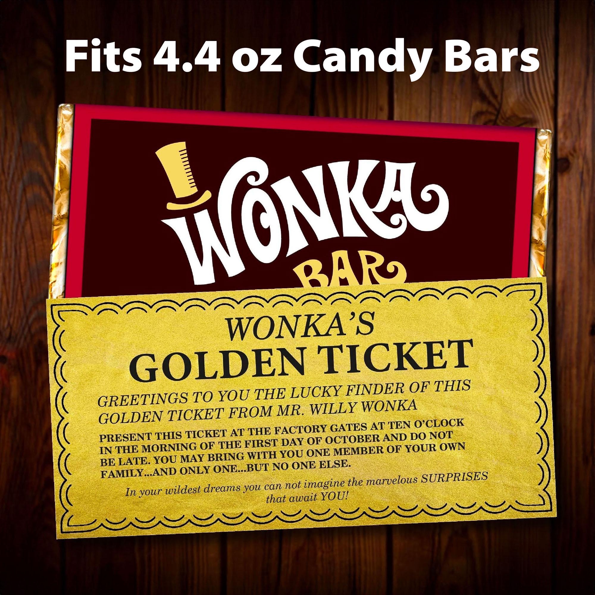 Editable Golden Ticket Printable Template Willy Wonka Party 