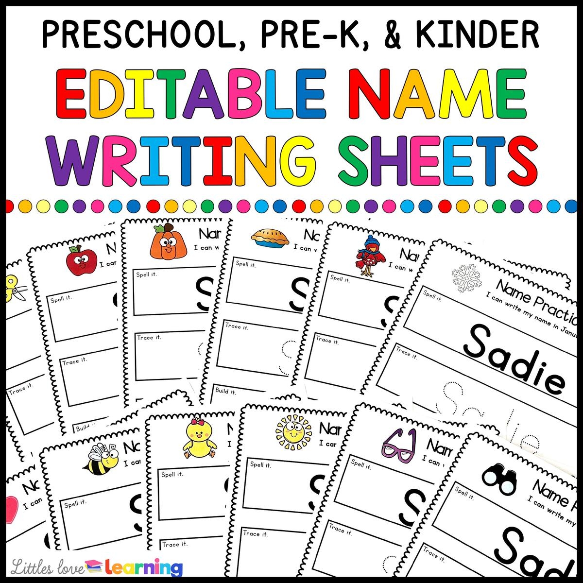 Editable Monthly Name Writing Printables For Preschool U0026 Kindergarten