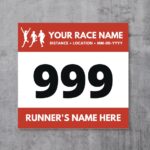 Editable Race Bib Fully Customizable Template Editable Running Bib Canva Template