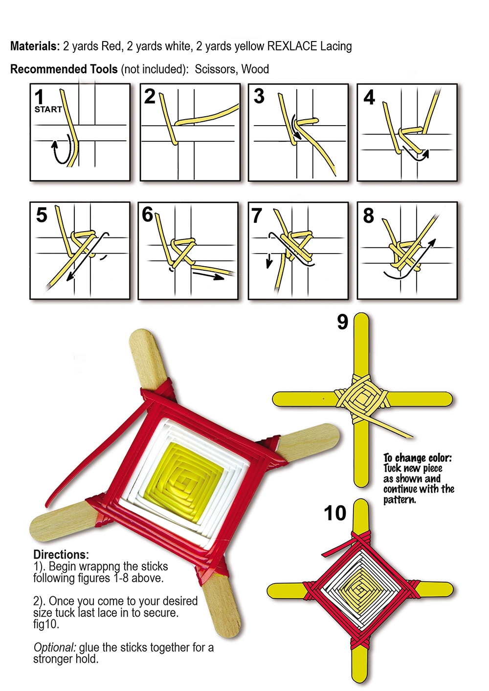 Education U0026 Instructions Instructions Rexlace Instructions Rexlace Gods Eye Pepperell Braiding Company