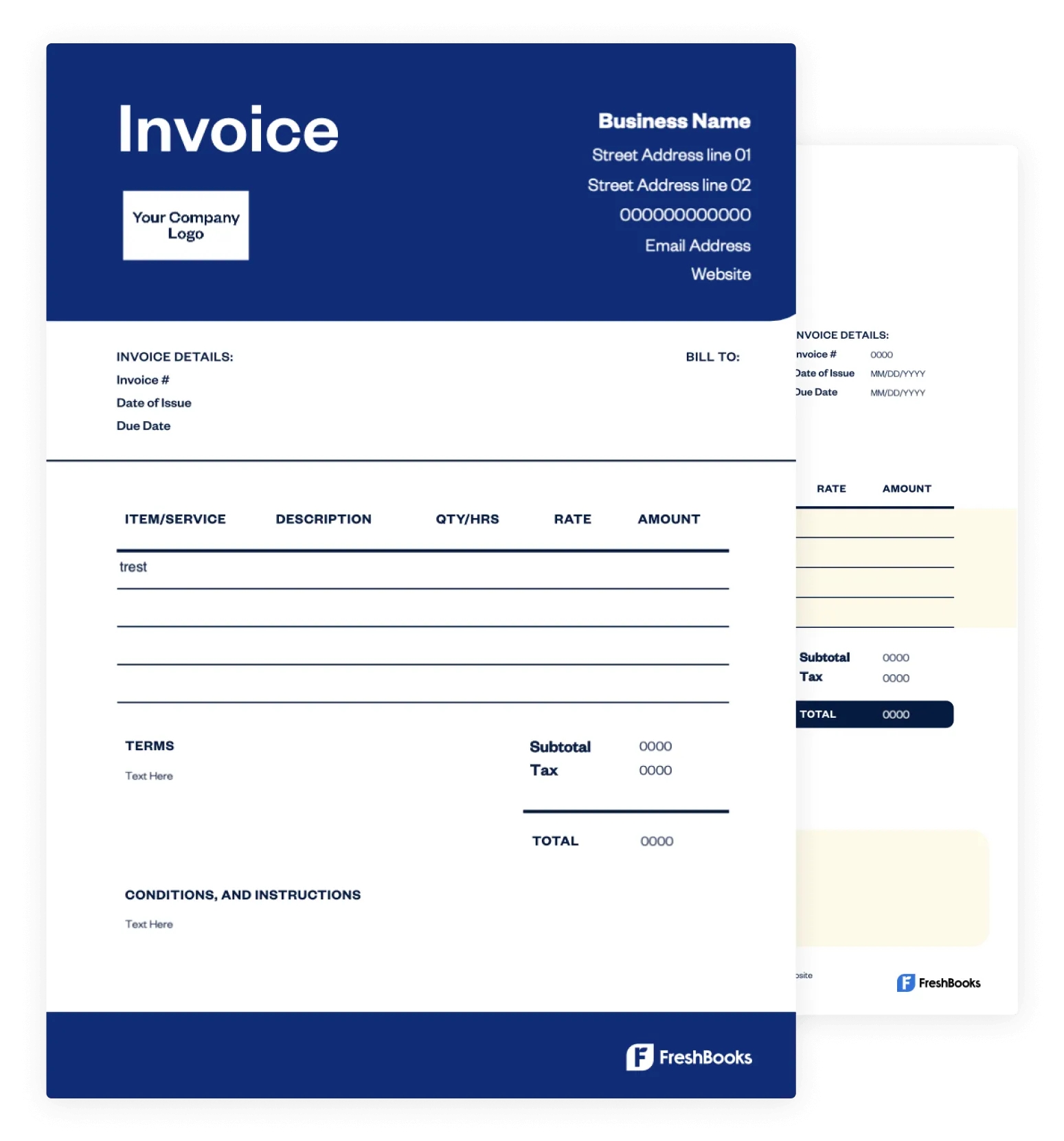free printable electrical invoices