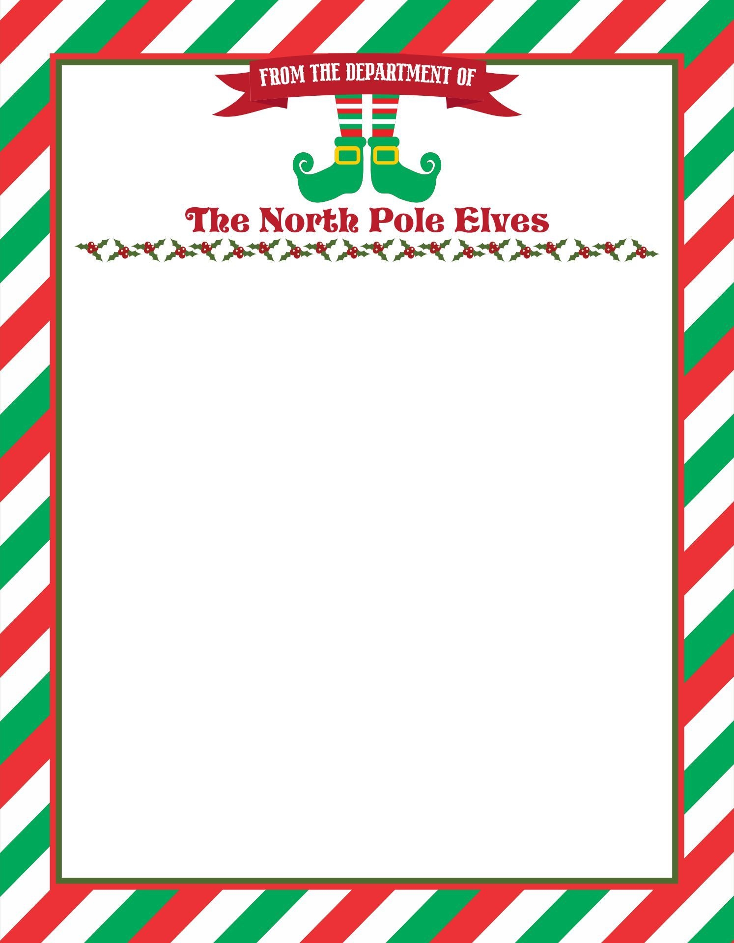 Elf On The Shelf Christmas Paper Borders 15 Free PDF Printables 
