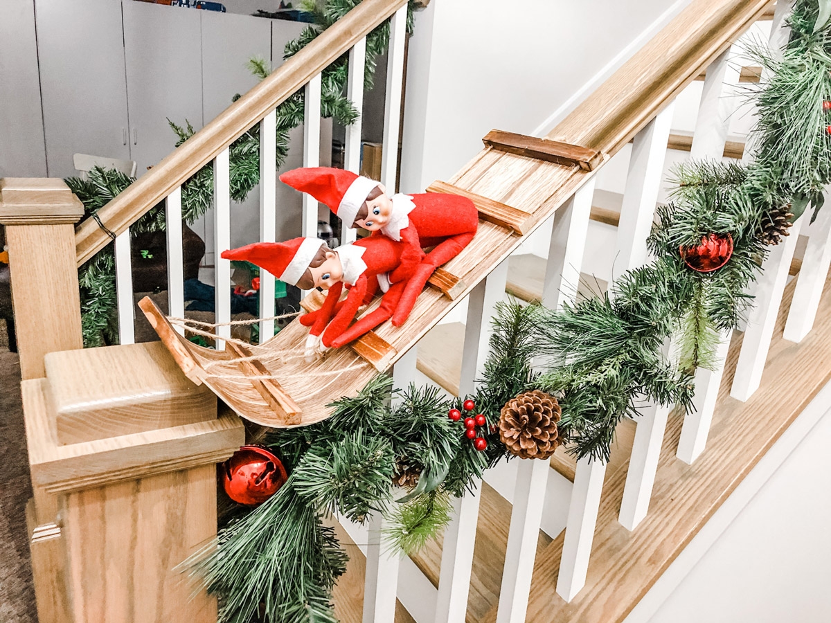 Elf on the Shelf Ideas for Home Sledding Mom Envy