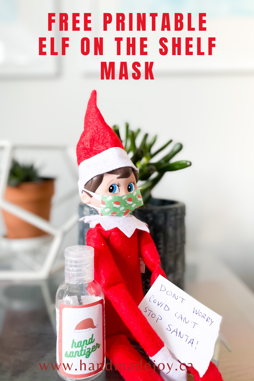 Elf On The Shelf Mask Free Printable Handmade Joy
