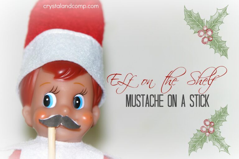 Elf On The Shelf Mustache On A Stick free Printable 