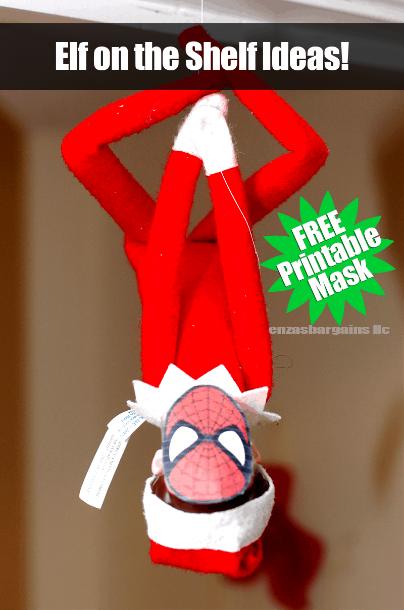Elf On The Shelf Spider Man Mask FREE Printable Mask