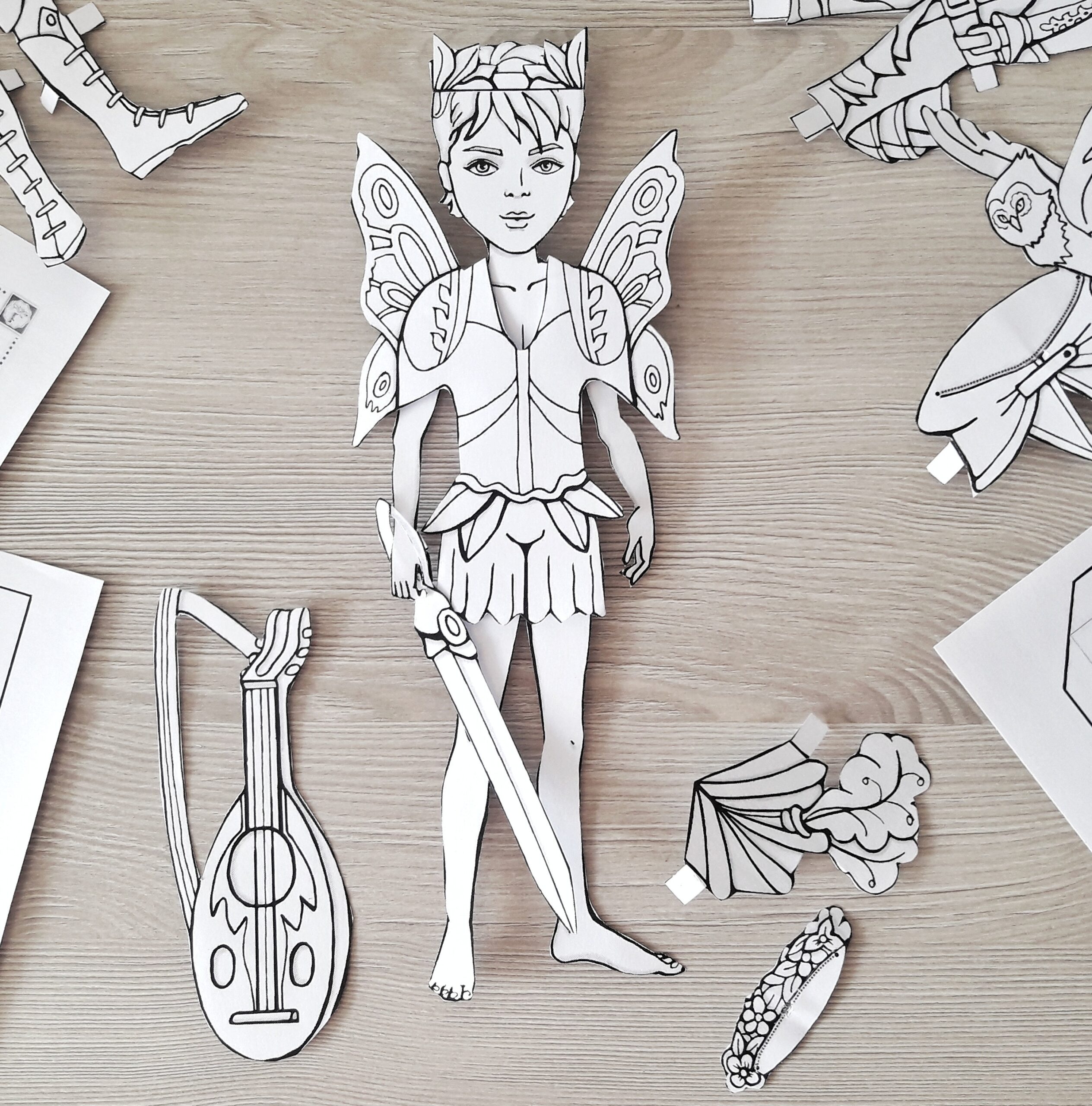 fairy paper doll printable