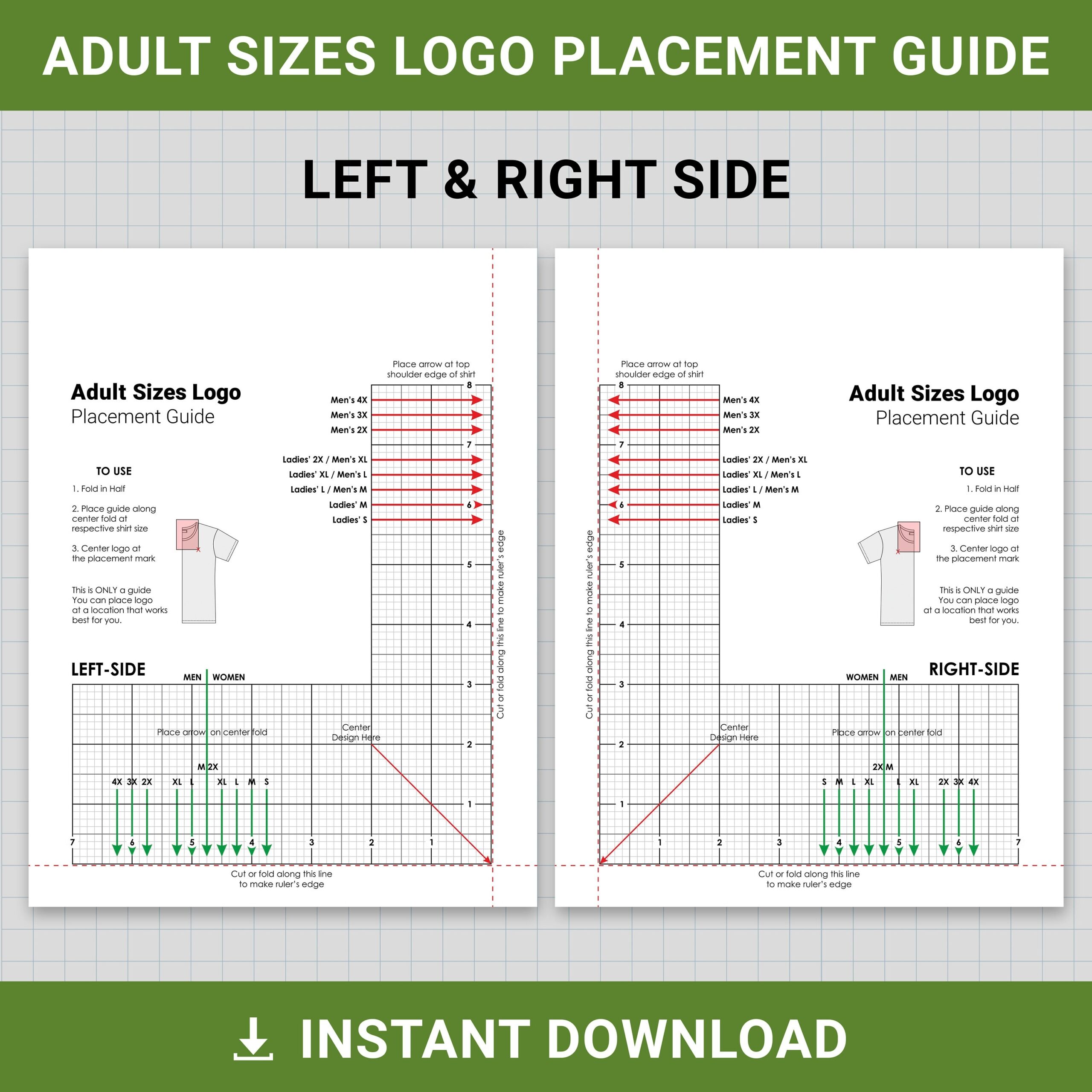 Embroidery Placement Ruler Printable Embroidery Placement Ruler Professional Positioning Tool For Adult Shirts S 4XL Embroidery Material