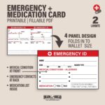 Emergency ID Wallet Card Customisable Medical Info Personal 