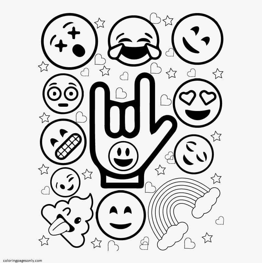 Emoji Coloring Pages Printable For Free Download Worksheets Library