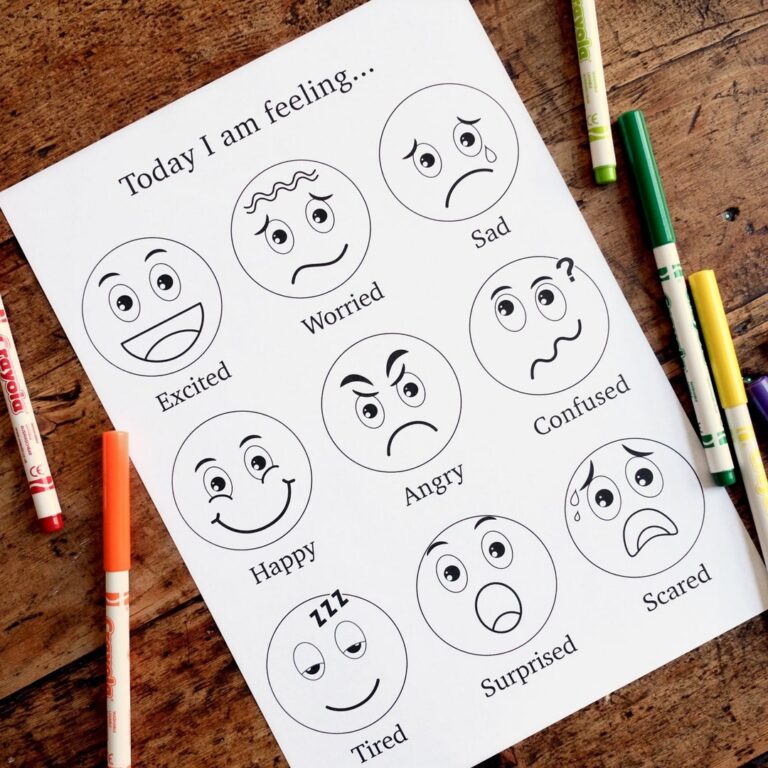 Emotions Colouring Sheet Today I Am Feeling 9 Emotion Faces U0026 12 Emotion Faces Printable Digital Download Etsy