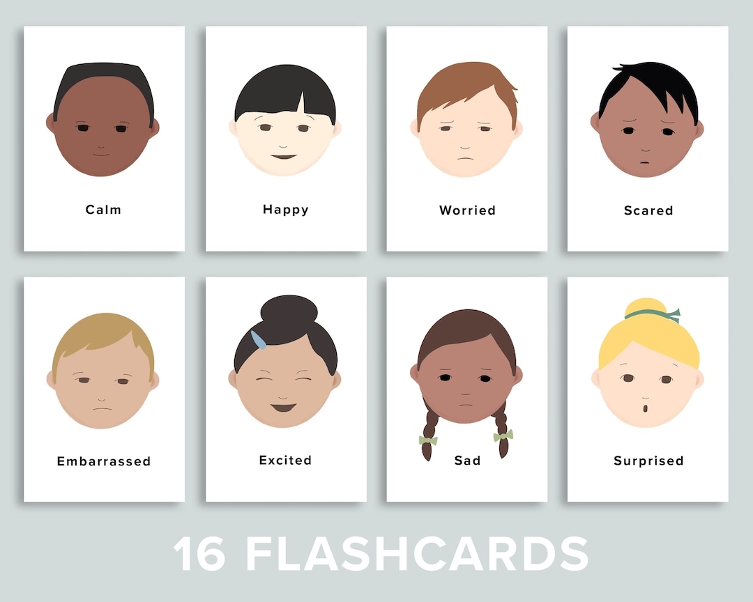free printable emotions flashcards