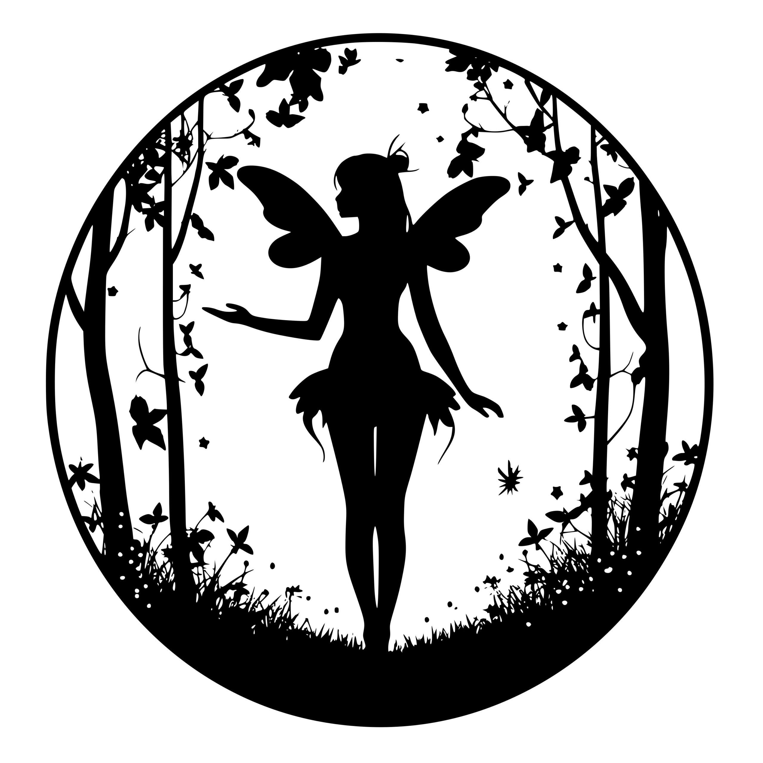 free fairy silhouette printables