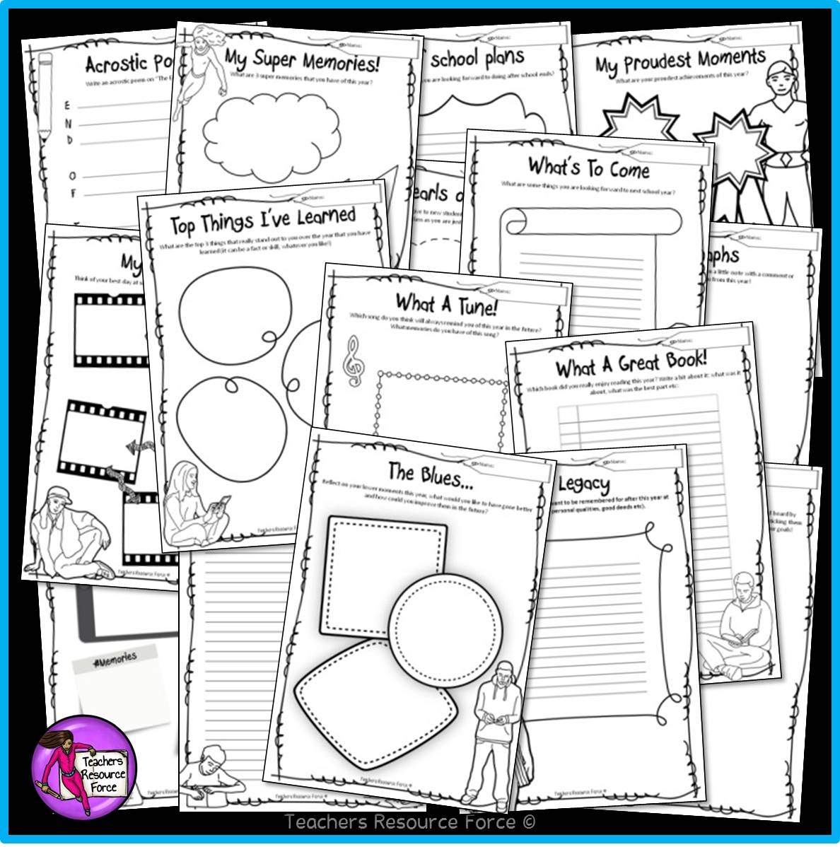 End Of The Year Printable Activities For Big Kids Shop trf one