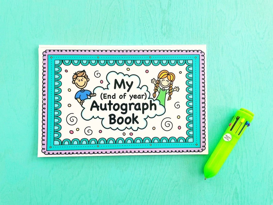 End Of Year autograph Book Etsy