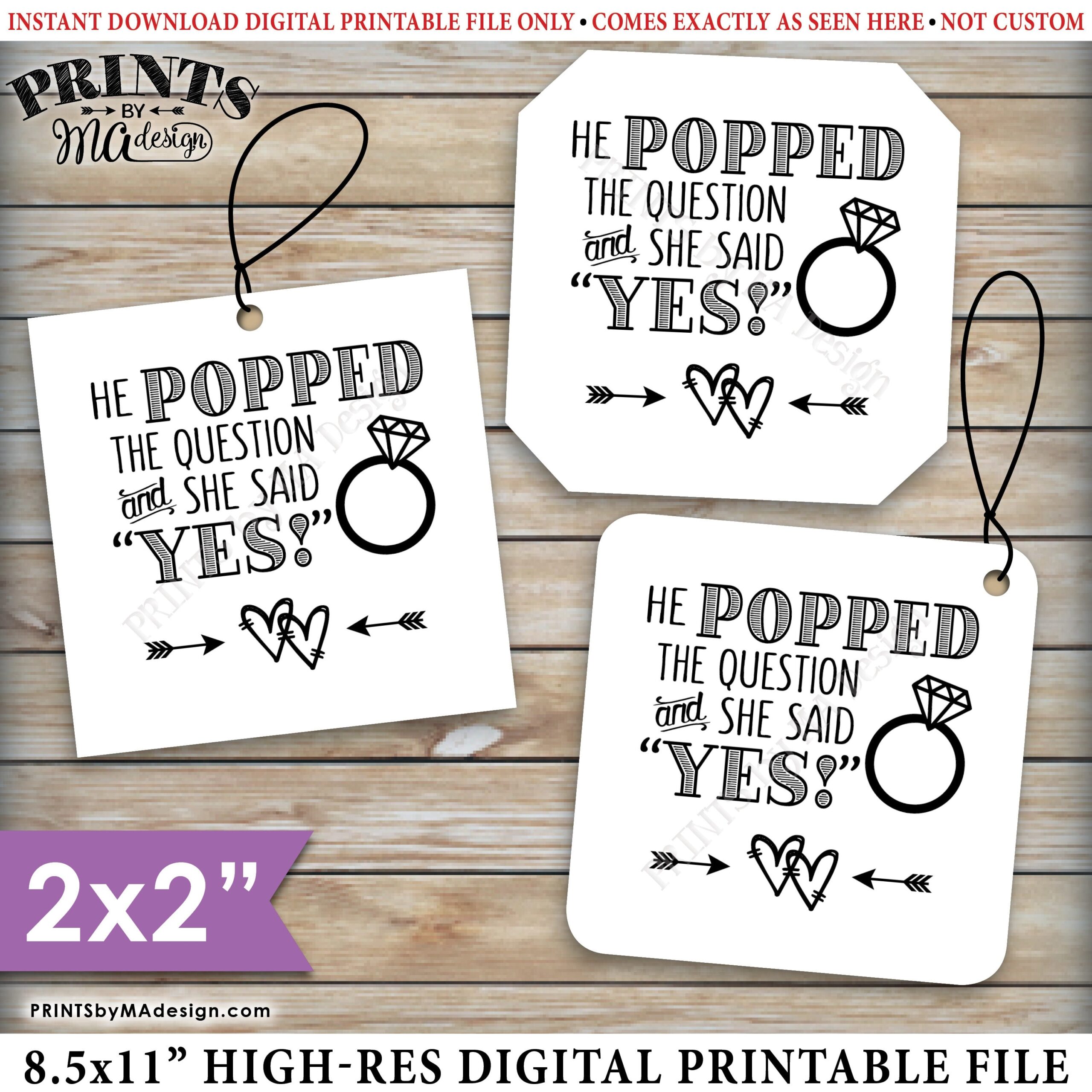 Engagement Party Tags He Popped The Question And She Said 