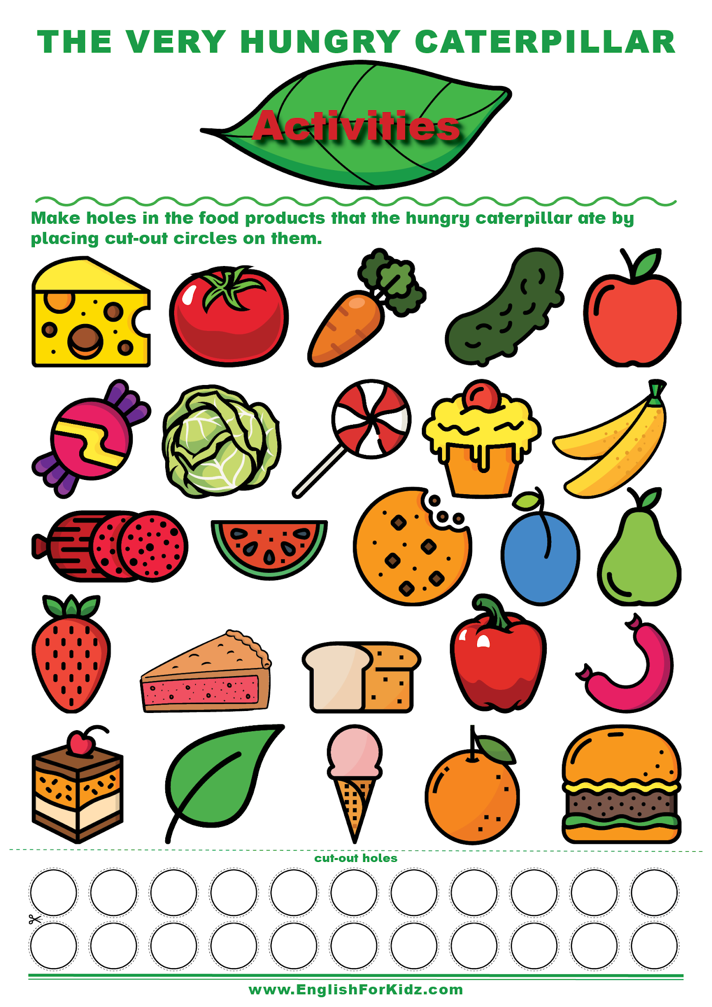 English For Kids Step By Step The Very Hungry Caterpillar Activities