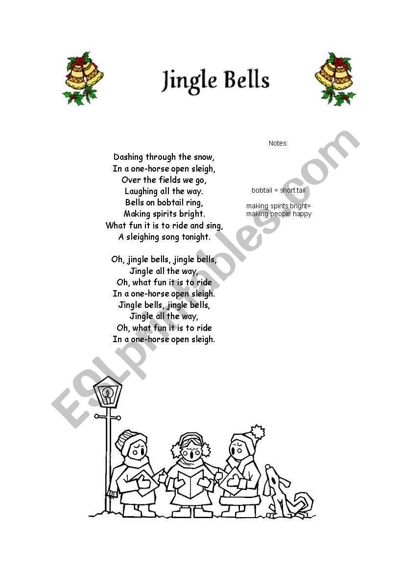 jingle bells lyrics printable