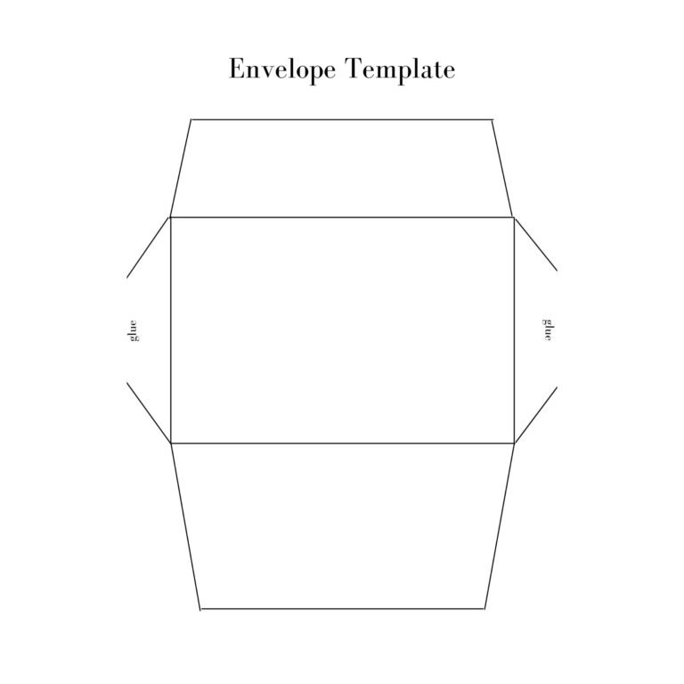 Envelope Printable Template 4x6