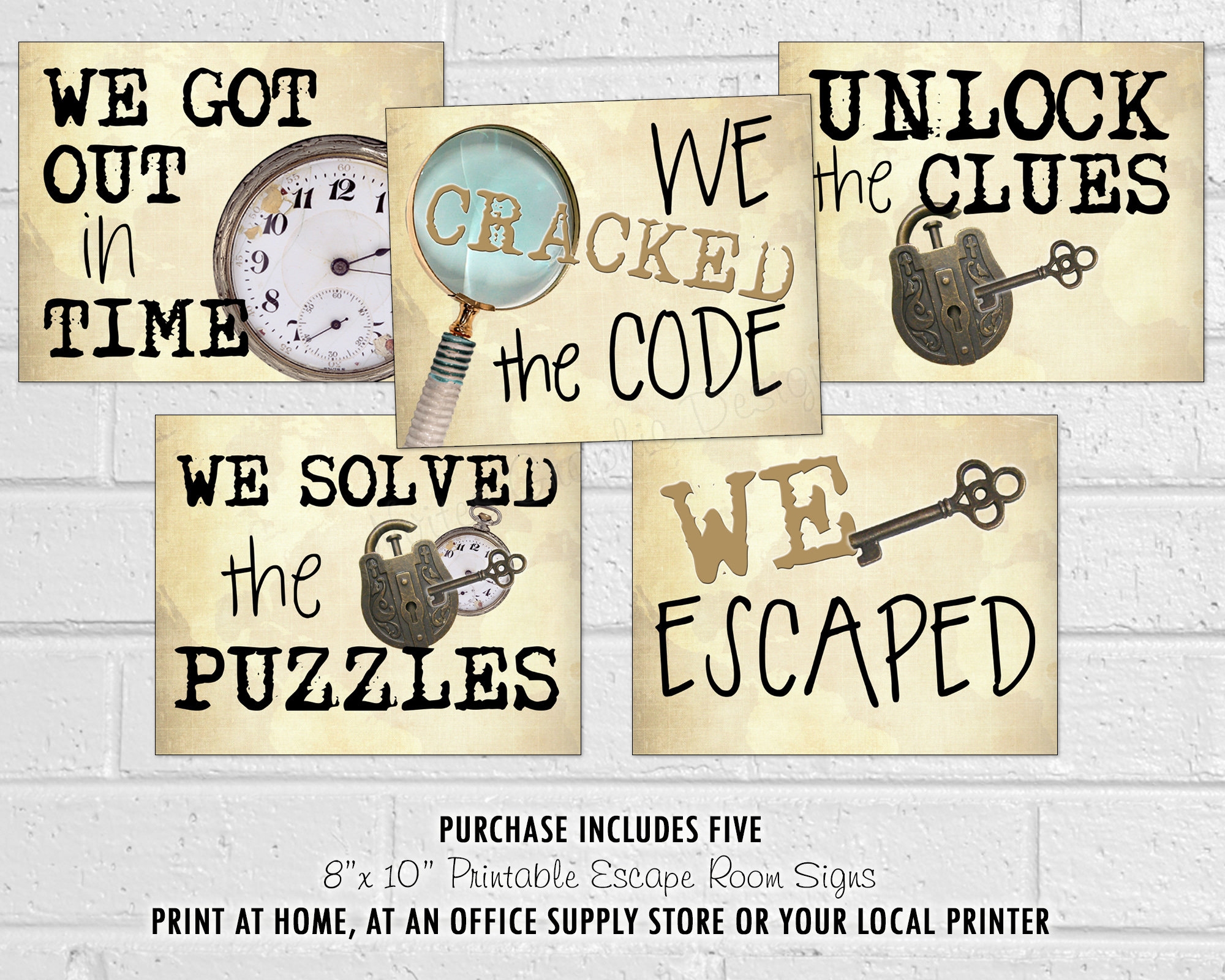Escape Room Signs Escape Room Photo Props Printable Escape Room Party Decor Escape The Room Signs Spy Mission Signs Etsy