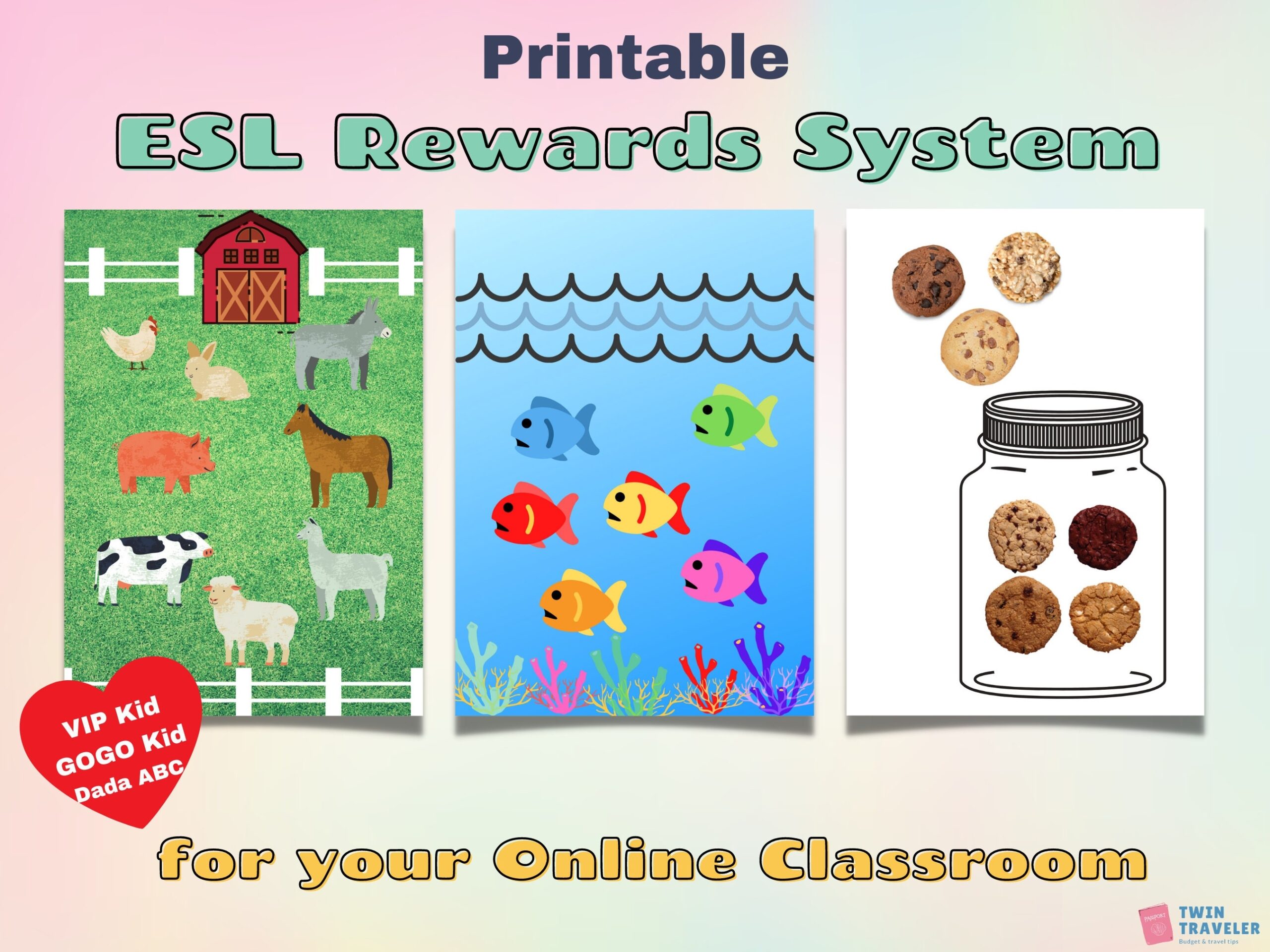 ESL Rewards Systems For Online Classrooms English Teacher Props And Resources Printable Online Teaching ESL Prop Bundle ESL Teaching