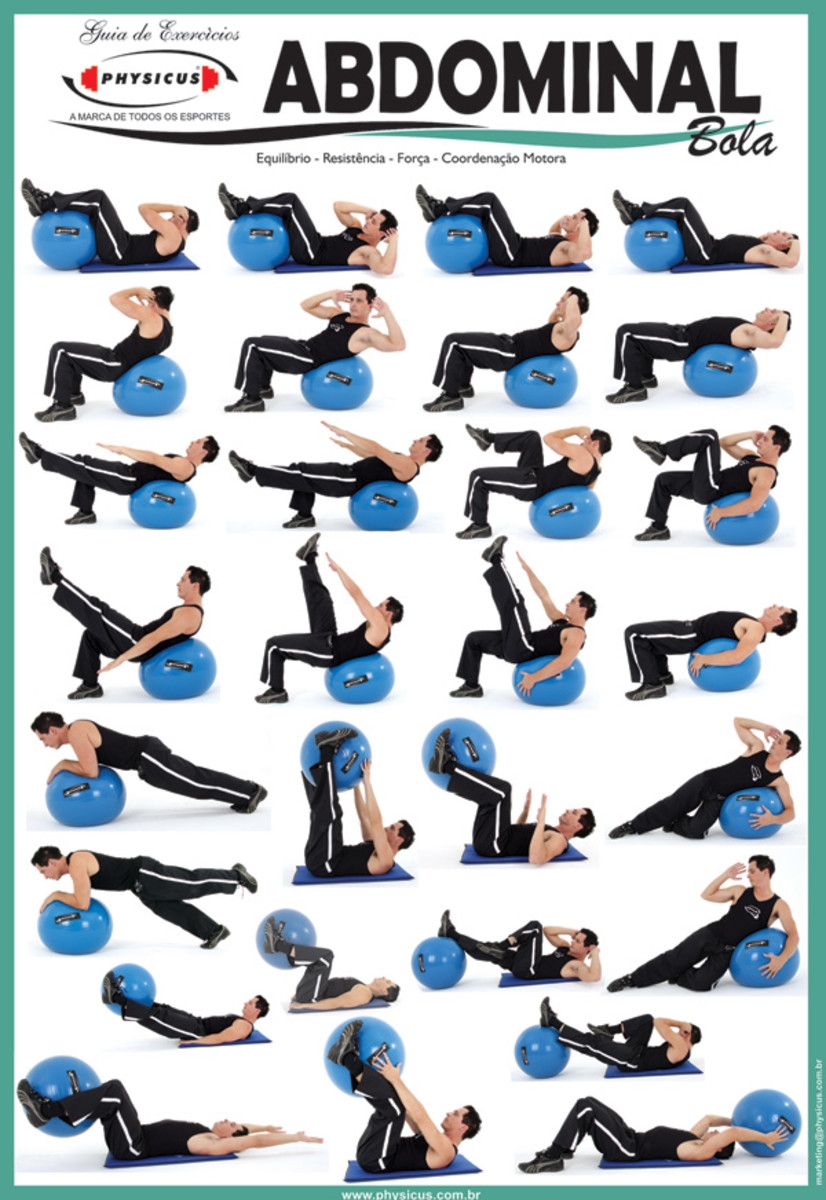Exercise Charts For Stability Ball Balance Ball Swiss Ball And Bosu HubPages