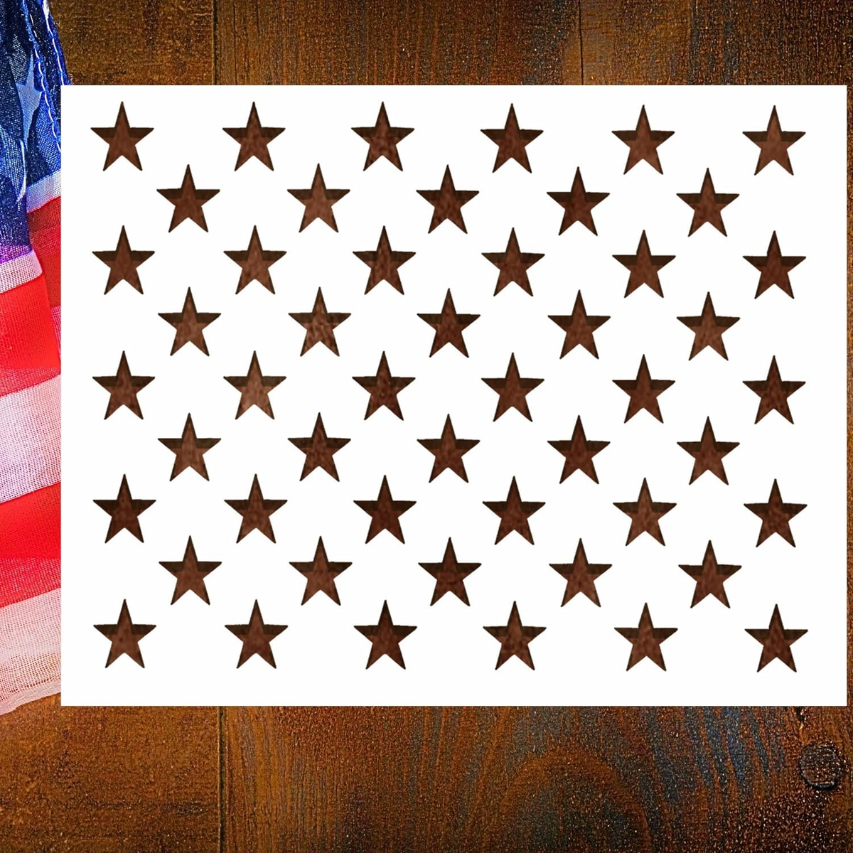 american flag star stencil printable