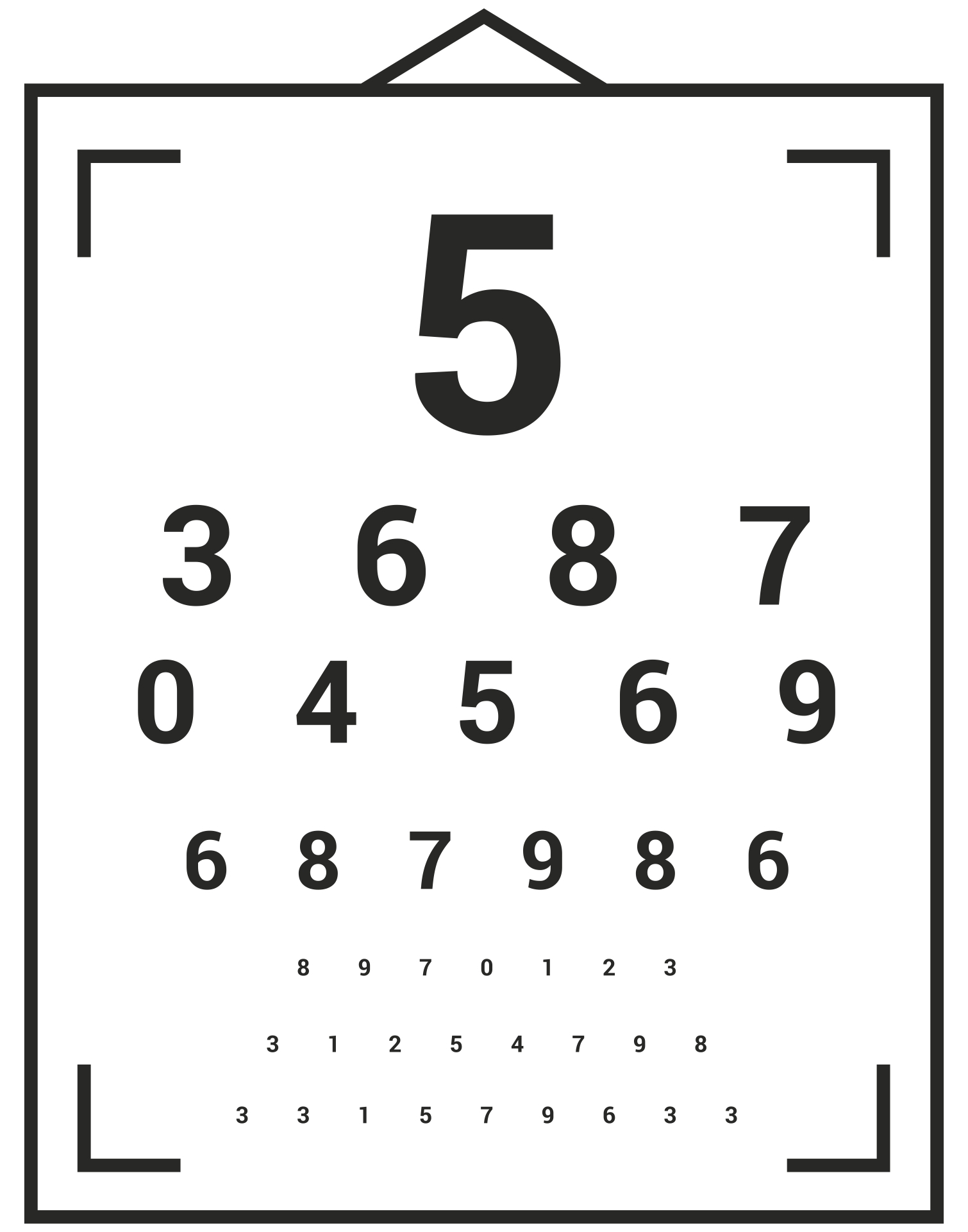 Eye Chart Poster Children Eye Test Print Child Pediatric Chart Worksheets Library